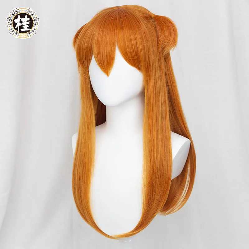 Парик для косплея Asuka Langley Soryu Honkai Impact 3rd X EVA 60 см длинные волосы термостойкие
