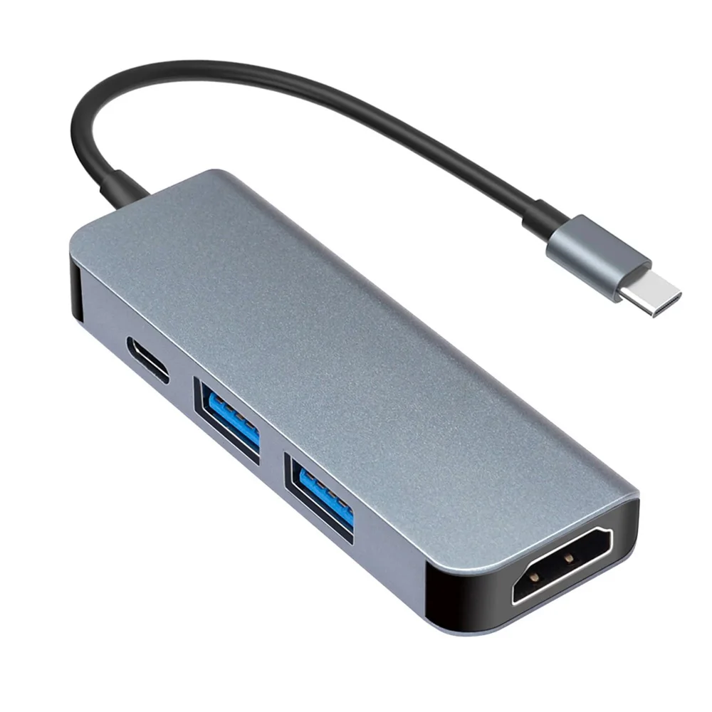 4 in 1 Multifunction Type-C Hub to HD 4K with 2 Ports USB 3.0 USB-C Adapter Support for MacBook Pro Hub Docking Station
4 in 1 Multifunction Type-C Hub to HD 4K with 2 Ports USB 3.0 USB-C Adapter Support for MacBook Pro Hub Docking Station