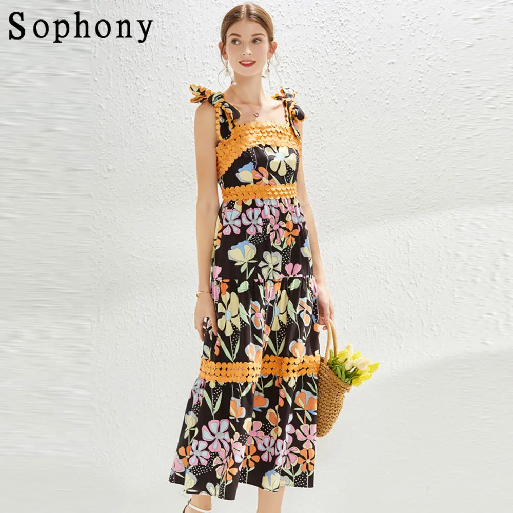 2021 Runway Design Maxi Summer Dress Women Floral Print Patchwork Bow Tie Spaghetti Strap Sexy Backless Party Long Dress M53122
2021 Runway Design Maxi Summer Dress Women Floral Print Patchwork Bow Tie Spaghetti Strap Sexy Backless Party Long Dress M53122