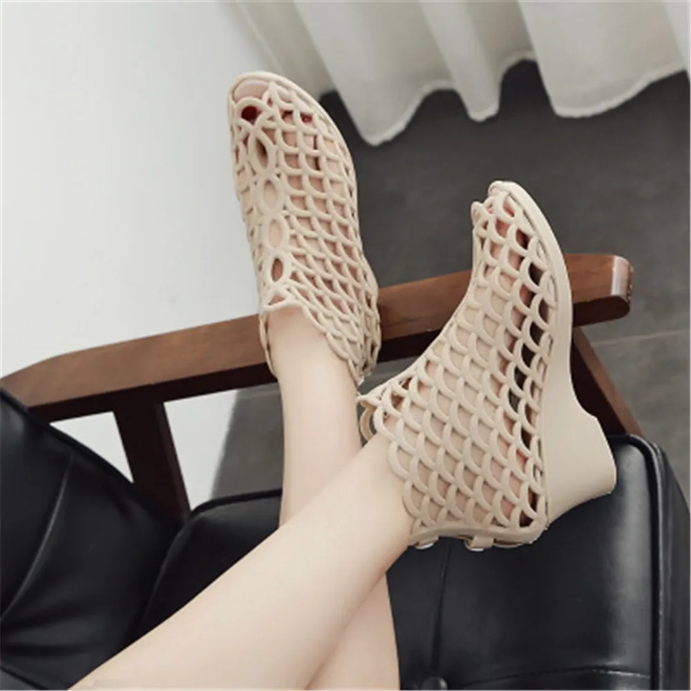 Summer Height Increase Girl Rome Cool Boots Women Hollow Soft Shoes Ankle Boots For Women Women Sandals Boots Botines Mujer Gray
Summer Height Increase Girl Rome Cool Boots Women Hollow Soft Shoes Ankle Boots For Women Women Sandals Boots Botines Mujer Gray