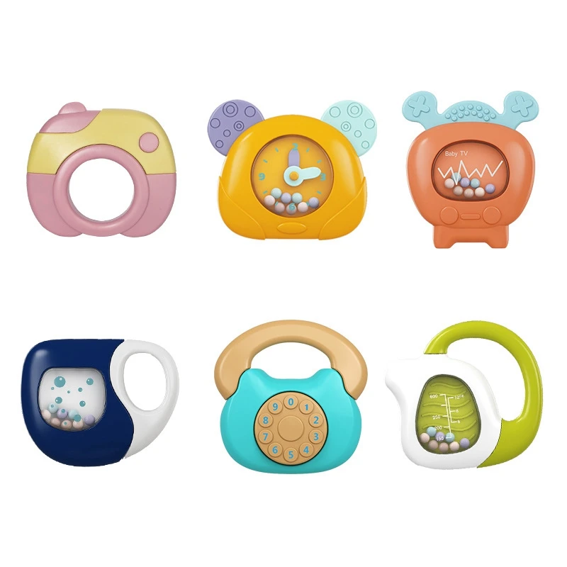 6 шт. детские игрушки Набор погремушек Бубен И грабинг сенсорными прорезывания зубов запатентованный крутящийся венчик для перемешивания и... 
6 шт. детские игрушки Набор погремушек Бубен И грабинг сенсорными прорезывания зубов запатентованный крутящийся венчик для перемешивания и...