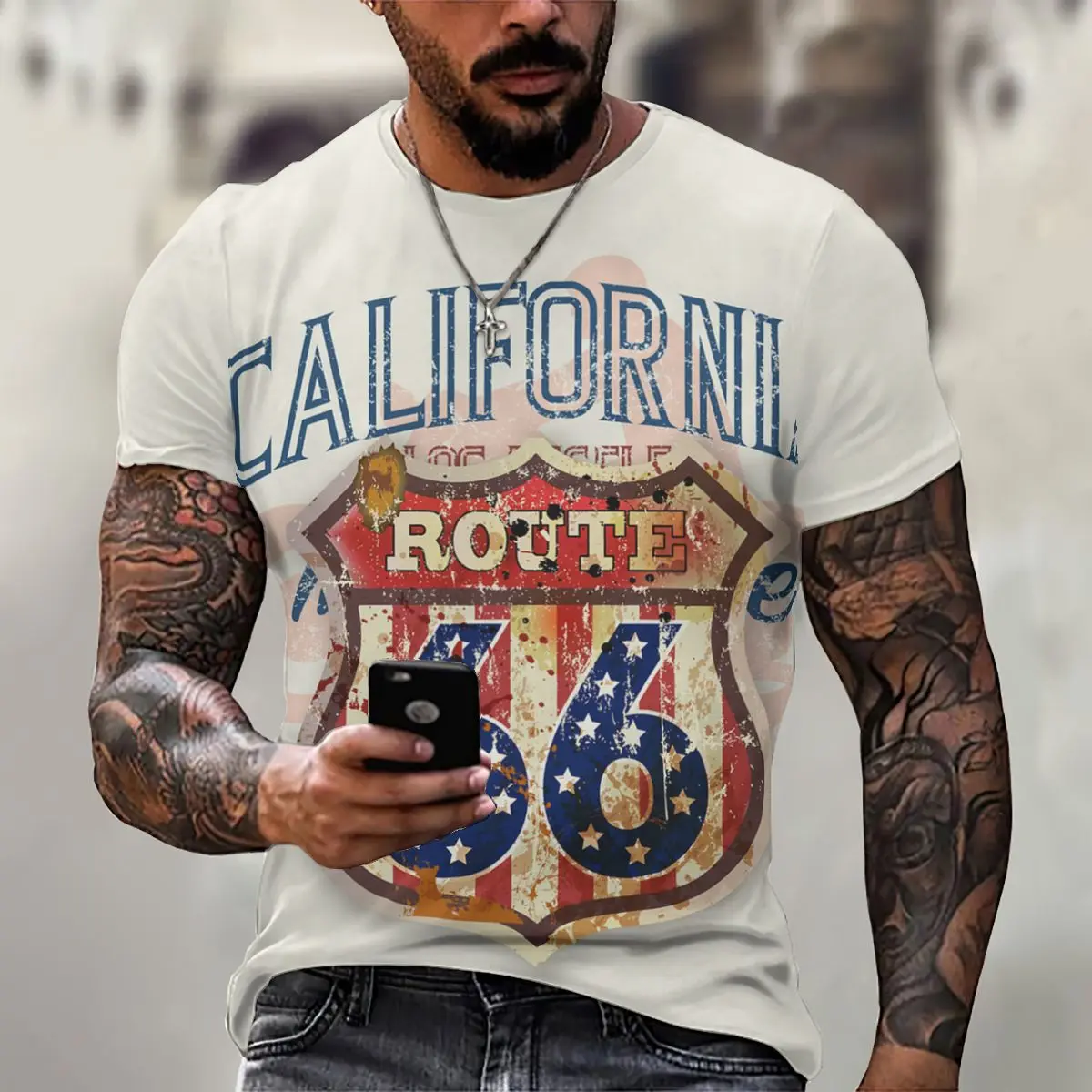 America Route 66 3D Printed T Shirt Men Women Trendy Hip Hop Streetwear Summer Overaized Casual Short Sleeve Tees Unisex 6XL
America Route 66 3D Printed T Shirt Men Women Trendy Hip Hop Streetwear Summer Overaized Casual Short Sleeve Tees Unisex 6XL