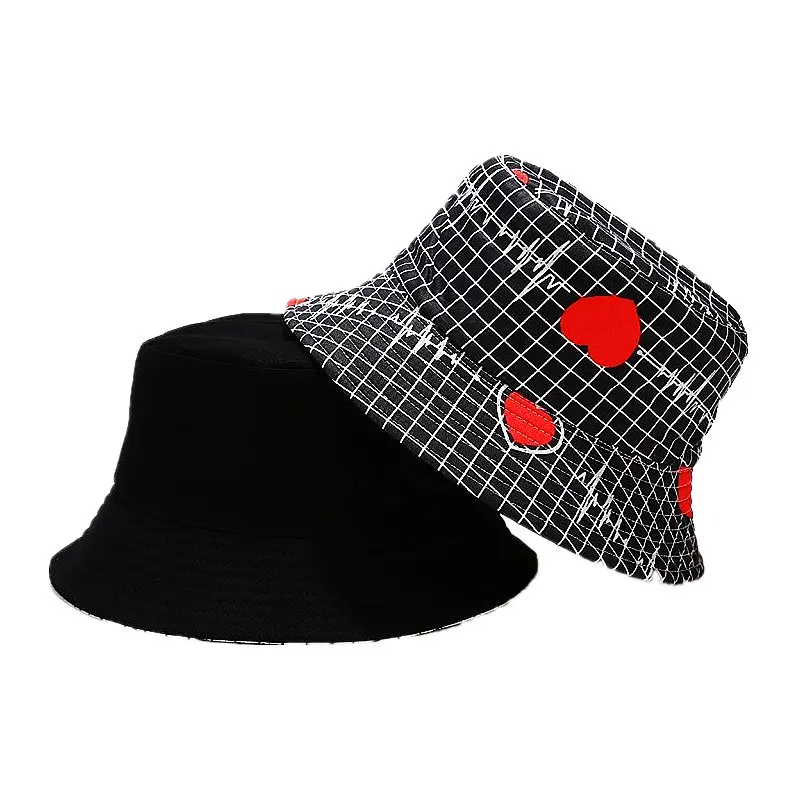 Cotton Plaid Love Heart Bucket Hat Fisherman Hat Outdoor Travel Hat Sun Cap Hats for Men and Women342
Cotton Plaid Love Heart Bucket Hat Fisherman Hat Outdoor Travel Hat Sun Cap Hats for Men and Women342