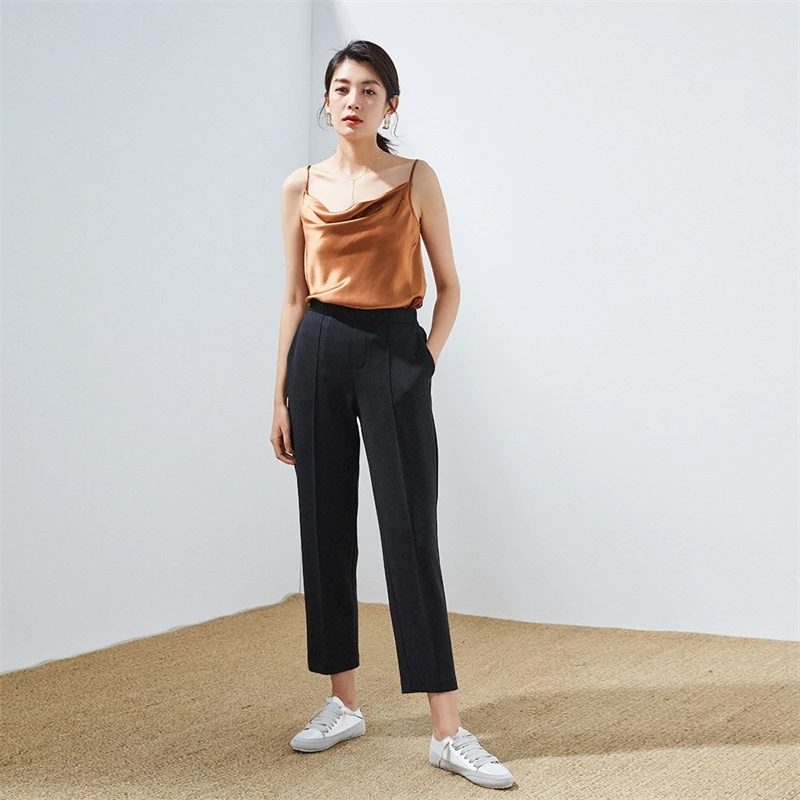 YOSICIL Drape loose straight capris pants High waist slim office female trousers Leisure casual apricot summer pants women
YOSICIL Drape loose straight capris pants High waist slim office female trousers Leisure casual apricot summer pants women