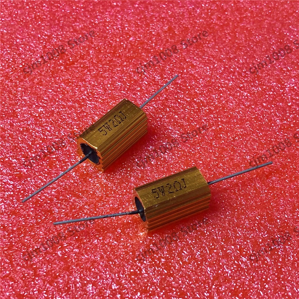 RX24-5W 33R 33RJ мощный металлический корпус золотой алюминиевый проволочный резистор 5