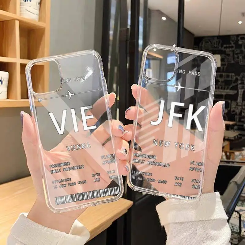 Personalised Plane Ticket Custom Photo Phone Case Transparent Case For Iphone 6 6s 7 8 Plus XR X XS 11 12 Pro Max
Personalised Plane Ticket Custom Photo Phone Case Transparent Case For Iphone 6 6s 7 8 Plus XR X XS 11 12 Pro Max