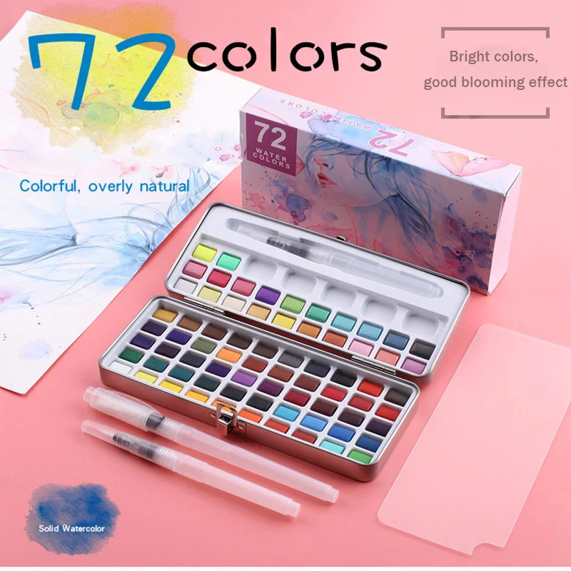 Professional 50/72/90 Colors Solid Watercolor Paints Set Basic Neone Glitter Watercolor Paint For Painting Art Supplies
Professional 50/72/90 Colors Solid Watercolor Paints Set Basic Neone Glitter Watercolor Paint For Painting Art Supplies