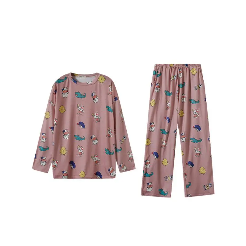 Women Lovely Sweet Sleepwear Autumn Cute Cartoon Print Long Sleeve Pajama Set Cotton Top Long Pants Sleepwear
Women Lovely Sweet Sleepwear Autumn Cute Cartoon Print Long Sleeve Pajama Set Cotton Top Long Pants Sleepwear