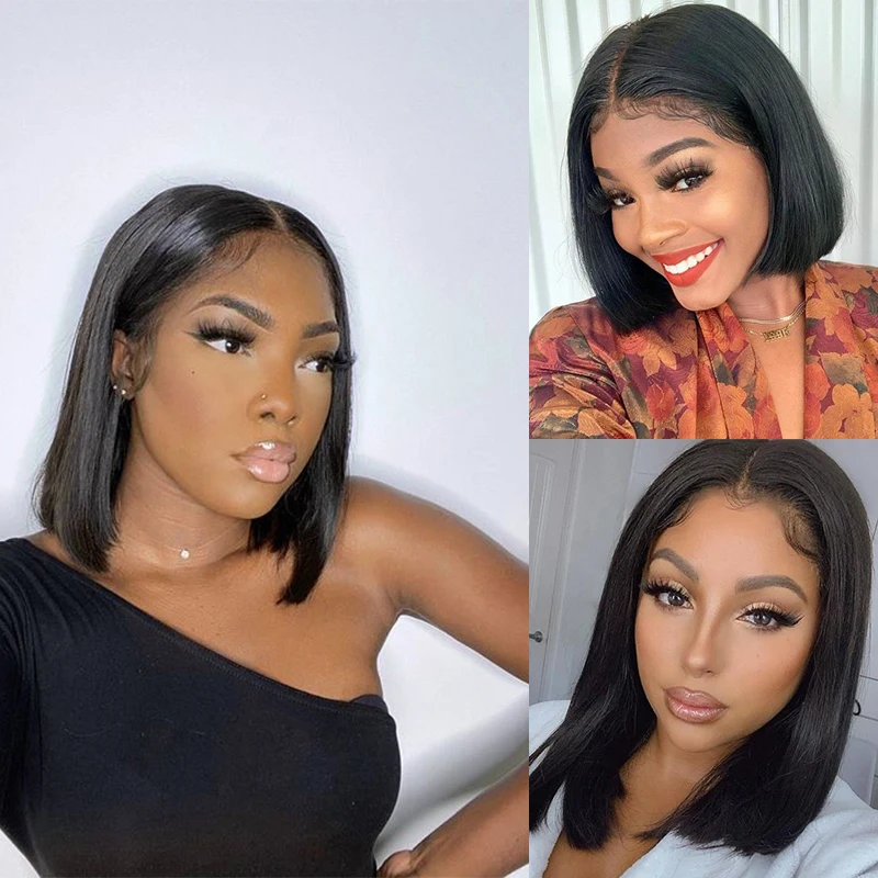 Brazilian Natural Straight Bob Lace Front Wig Short Bob 13*1 Transparent Lace Front Human Hair Wigs Pre-Plucked Remy Human Hair
Brazilian Natural Straight Bob Lace Front Wig Short Bob 13*1 Transparent Lace Front Human Hair Wigs Pre-Plucked Remy Human Hair