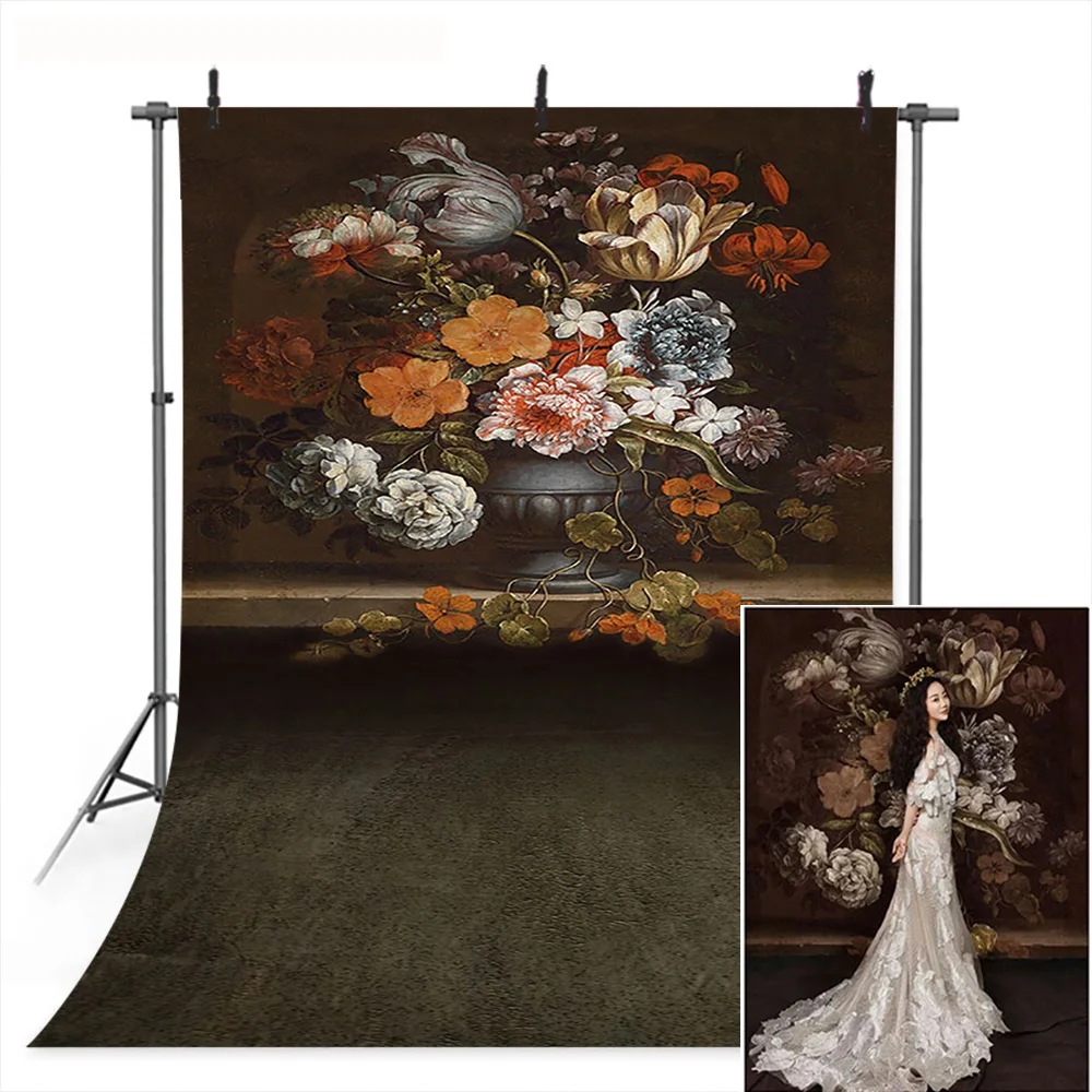 Photography Backdrop Vintage Portrait Photocall Floral Flowers Vase Old Master Photo Background Professional Supplies Props
Photography Backdrop Vintage Portrait Photocall Floral Flowers Vase Old Master Photo Background Professional Supplies Props