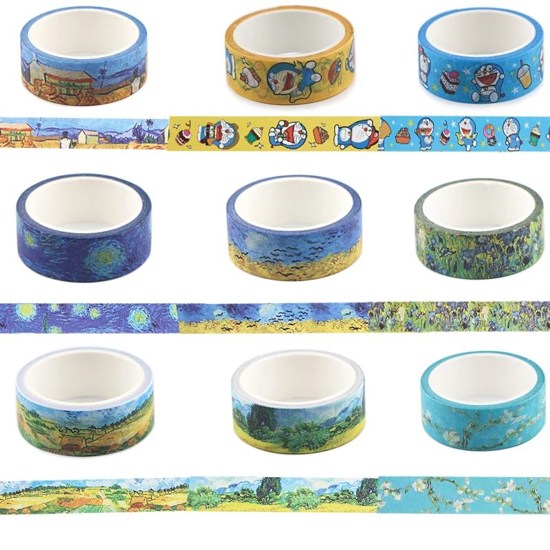 BH1025 Blinghero 15mmX5m Vangogh Style Oil Painting Paper Washi Tape Label Adhesive Tape Anime Masking Tape Office School Supply
BH1025 Blinghero 15mmX5m Vangogh Style Oil Painting Paper Washi Tape Label Adhesive Tape Anime Masking Tape Office School Supply