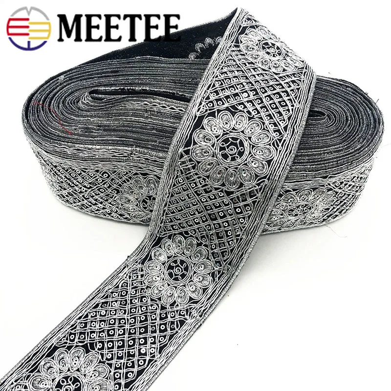 6Meter Meetee 78mm Ethnic Silver Sequins Embroidered Lace Trims Webbing Ribbon Tape Shoes Dress DecorativeDIY Sewing Accessories
6Meter Meetee 78mm Ethnic Silver Sequins Embroidered Lace Trims Webbing Ribbon Tape Shoes Dress DecorativeDIY Sewing Accessories