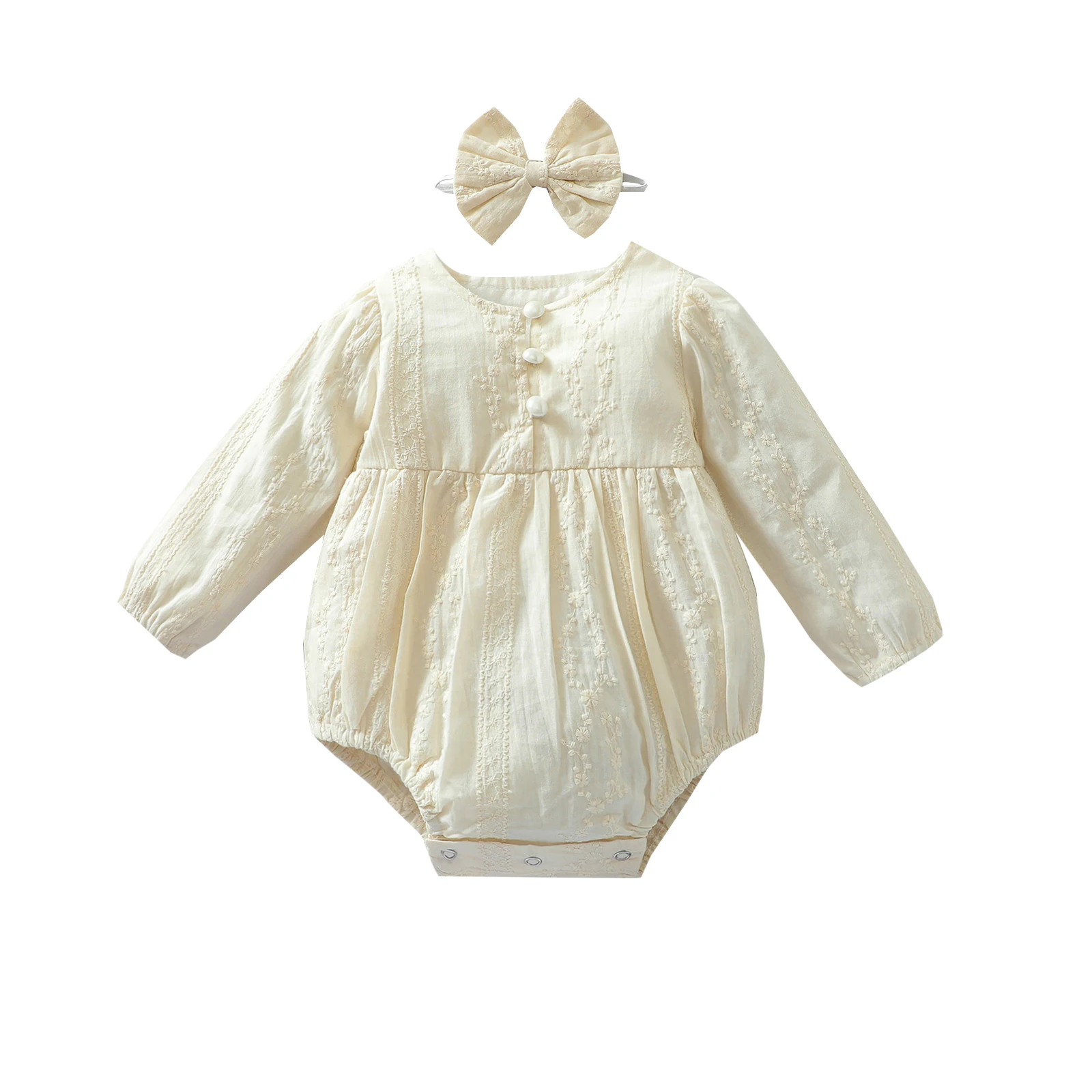 Bmnmsl Autumn Baby Girls Princess Romper Lace Flowers Long Sleeve Solid Color Sweet Jumpsuits Headband Outfits Sets
Bmnmsl Autumn Baby Girls Princess Romper Lace Flowers Long Sleeve Solid Color Sweet Jumpsuits Headband Outfits Sets