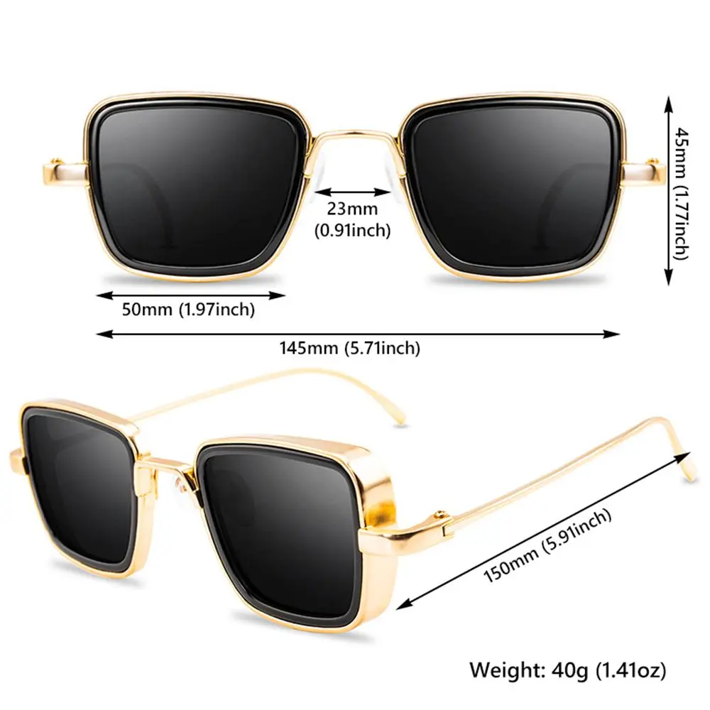 New Vintage Metal Steampunk Sunglasses Men Women Square Sun Glasses For Men Women Stylish Retro Brand Shades Male Female UV400
New Vintage Metal Steampunk Sunglasses Men Women Square Sun Glasses For Men Women Stylish Retro Brand Shades Male Female UV400