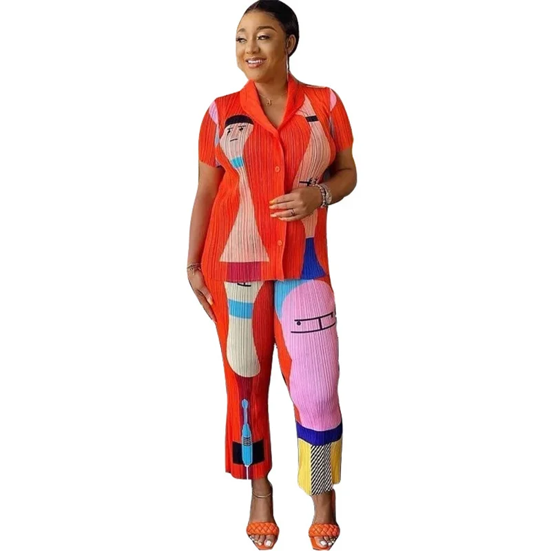 Africa Clothes Two Piece Set African New Dashiki Fashion Folds Suit Top And Pant Trousers Super Elastic Party For Women Outfits
Africa Clothes Two Piece Set African New Dashiki Fashion Folds Suit Top And Pant Trousers Super Elastic Party For Women Outfits