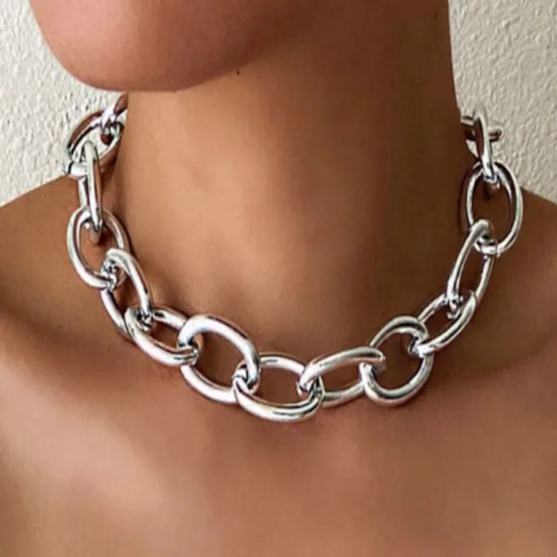 Punk Metal Thick Chain Necklace for Women Men Simple Geometry Neck Decoration Choker Necklaces Christmas Party Charm Jewelry
Punk Metal Thick Chain Necklace for Women Men Simple Geometry Neck Decoration Choker Necklaces Christmas Party Charm Jewelry