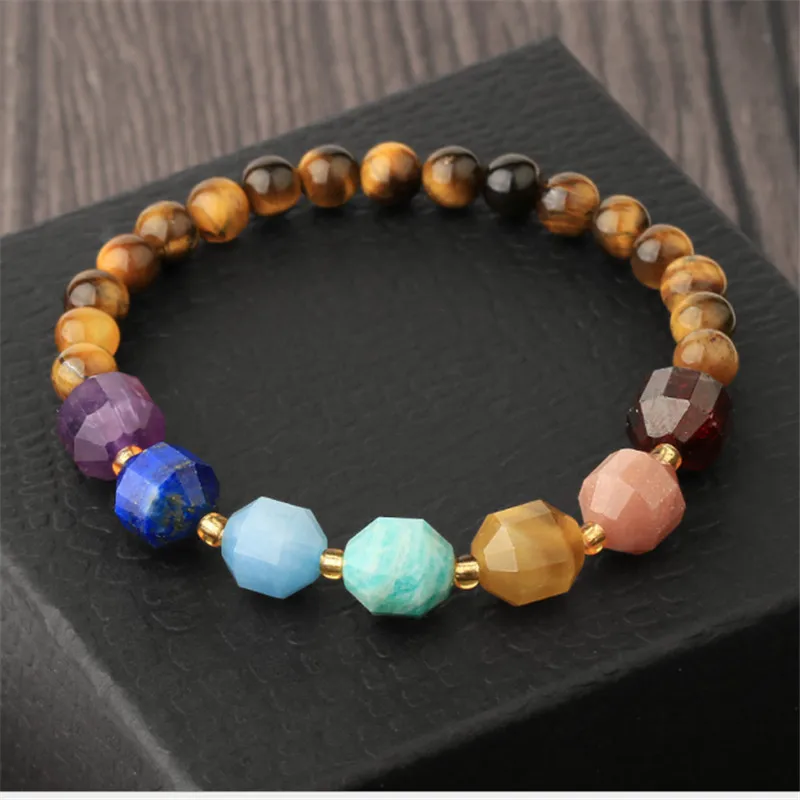 WWLB Healing 7 Chakra Multi-color Bracelet Faceted Natural Crystal Stones Elastic Strand Bracelets Men Simple Jewelry Women G001
WWLB Healing 7 Chakra Multi-color Bracelet Faceted Natural Crystal Stones Elastic Strand Bracelets Men Simple Jewelry Women G001