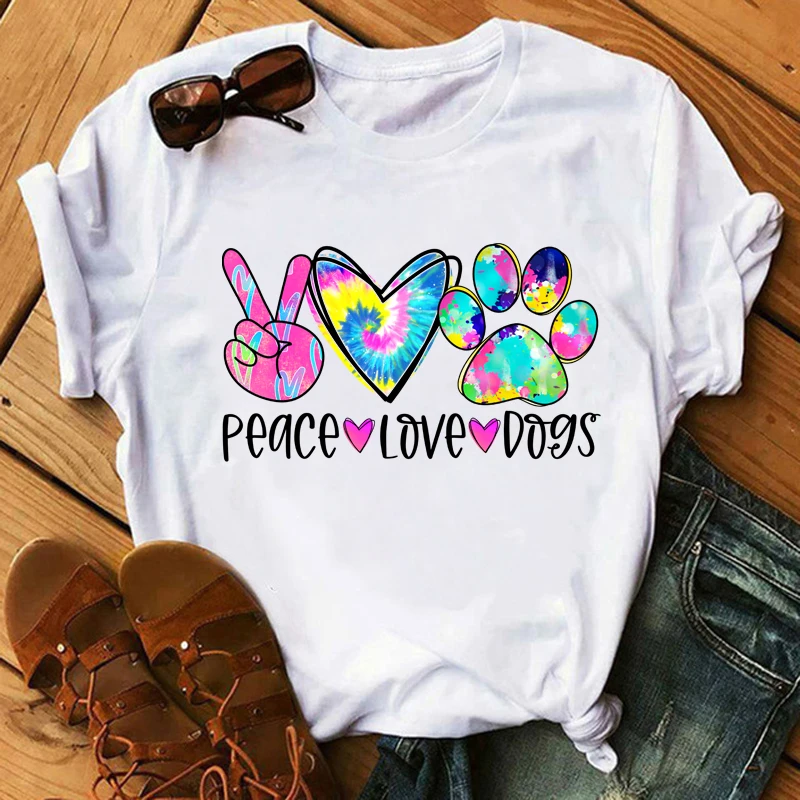 Повседневные топы унисекс с круглым вырезом, футболка с надписью Peace Love Dogs, женская футболка с графическим принтом, женские модные футболки ...
Повседневные топы унисекс с круглым вырезом, футболка с надписью Peace Love Dogs, женская футболка с графическим принтом, женские модные футболки ...