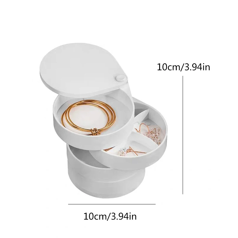 4 Layer Rotatable Jewelry Storage Box Jewelry Organizer Necklace Case Hairpin Earring Jewelry Display Container Makeup Organizer
4 Layer Rotatable Jewelry Storage Box Jewelry Organizer Necklace Case Hairpin Earring Jewelry Display Container Makeup Organizer