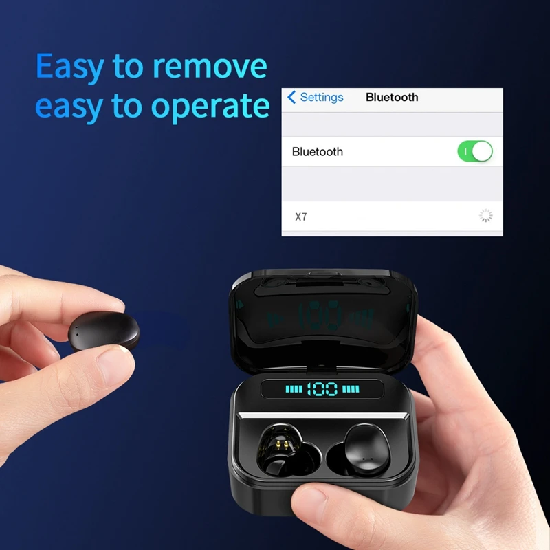 HFES TWS X7 Bluetooth Headset Pressing Control HIFI Stereo Wireless Earphone with Mic Charger Box
HFES TWS X7 Bluetooth Headset Pressing Control HIFI Stereo Wireless Earphone with Mic Charger Box