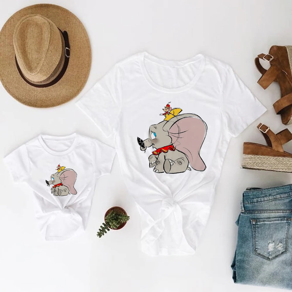 Cartoon Disney Dumbo Elephant Squirrel Timothy Print Adult Unisex T-shirt Streetwear Clothes for Teenager Summer Famliy Look 
Cartoon Disney Dumbo Elephant Squirrel Timothy Print Adult Unisex T-shirt Streetwear Clothes for Teenager Summer Famliy Look
