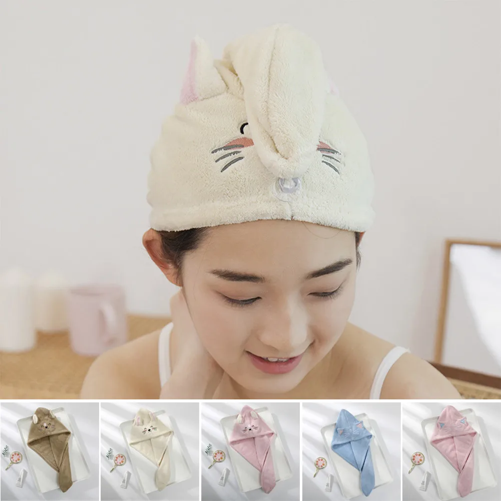 Microfiber Quickly Dry Hair Hat High Water Absorption Textile Towel Cute Cartoon Embroidery Cats Tricorne Hat Hair Towel
Microfiber Quickly Dry Hair Hat High Water Absorption Textile Towel Cute Cartoon Embroidery Cats Tricorne Hat Hair Towel