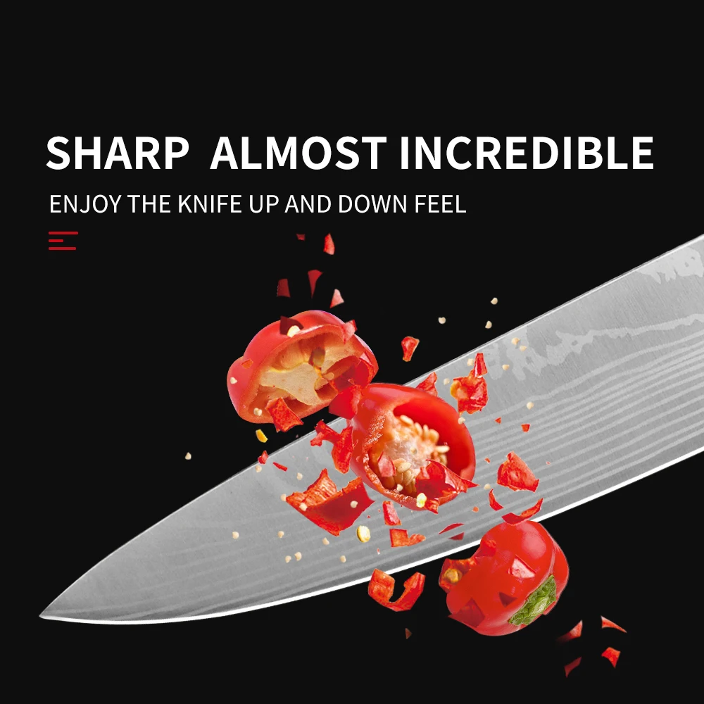 XYj 8pcs Kitchen Stainless Steel Knives Set 8'' Knife Storage Box Damascus Veins Blade Chef Fishing Chopping Bread Knife Cover
XYj 8pcs Kitchen Stainless Steel Knives Set 8'' Knife Storage Box Damascus Veins Blade Chef Fishing Chopping Bread Knife Cover