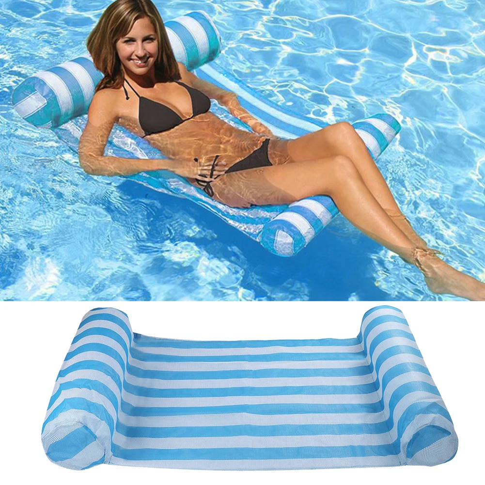 Summer Water Hangmat Inflatable Floating Row Water Hammock Swimming Pool Mat Pool Lounge Floating Sleeping Bed Beach Chair
Summer Water Hangmat Inflatable Floating Row Water Hammock Swimming Pool Mat Pool Lounge Floating Sleeping Bed Beach Chair