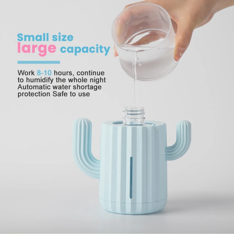 USB Air Humidifier Cactus 340ML Timing Aromatherapy Essential Oil Diffuser Aroma Mist Maker Fogger Mini with Light
USB Air Humidifier Cactus 340ML Timing Aromatherapy Essential Oil Diffuser Aroma Mist Maker Fogger Mini with Light