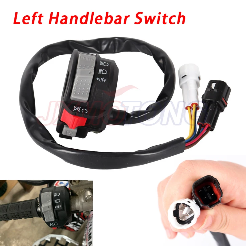 Left Handlebar Switch Control Engine Start Run Off Headlight for Yamaha Raptor Kodiak 450 700 YFZ450R YFZ450X 1S3-83973-11-00
Left Handlebar Switch Control Engine Start Run Off Headlight for Yamaha Raptor Kodiak 450 700 YFZ450R YFZ450X 1S3-83973-11-00