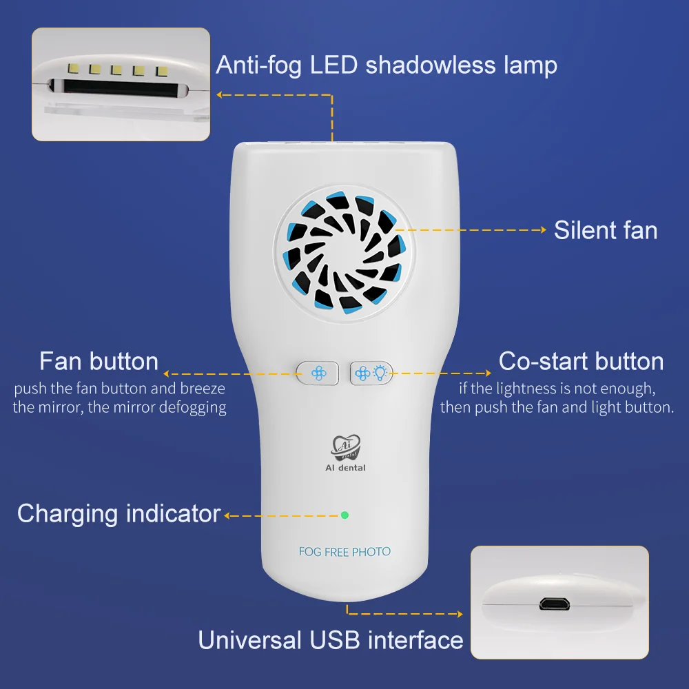 FF-PT Electronic Endoscope LED Imaging Orthodontics Anti-fog Refractor Mirror Free Photo Stainless Steel Dentist Camera
FF-PT Electronic Endoscope LED Imaging Orthodontics Anti-fog Refractor Mirror Free Photo Stainless Steel Dentist Camera
