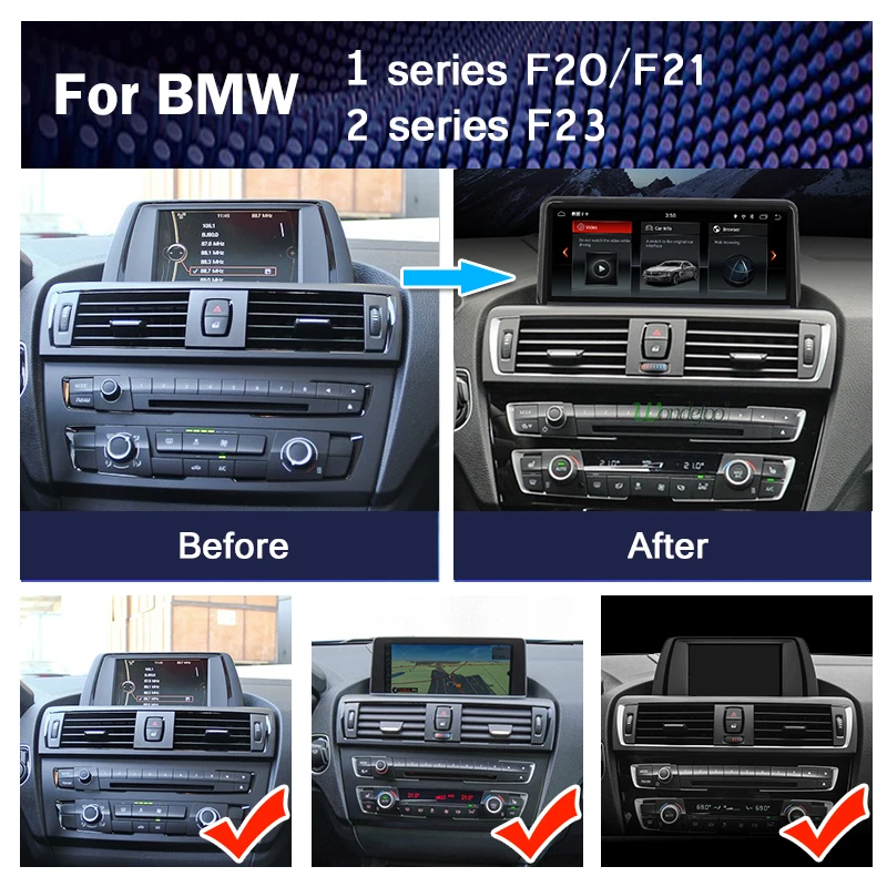 Автомагнитола на android 10 с экраном для BMW 3 серии F20 F30 F31 F3 4 F32 F33 F36 CCC CIC NBT