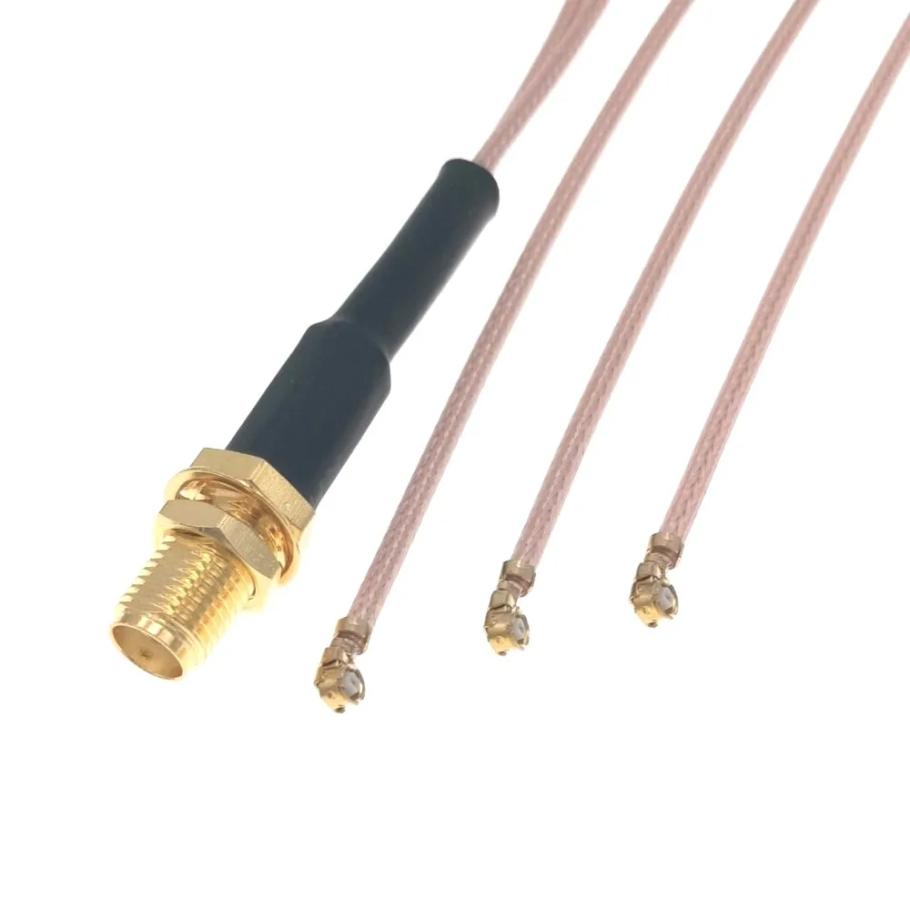10 шт. разъем SMA к 3 uFL/u.FL/IPX/IPEX РЧ коаксиальный адаптер в сборе RG178 ОТРЕЗОК кабеля |