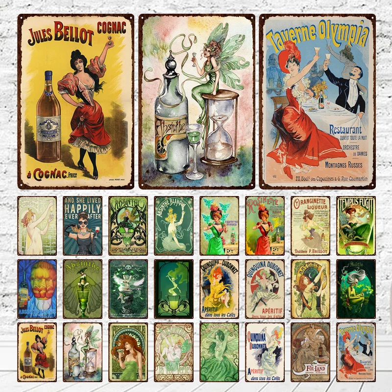 Absinthe Vintage Poster Tin Sign Retro Plate Metal Plaque Kitchen Restaurant Cafe Bar Club Man Cave Wall Decor Iron Painting
Absinthe Vintage Poster Tin Sign Retro Plate Metal Plaque Kitchen Restaurant Cafe Bar Club Man Cave Wall Decor Iron Painting