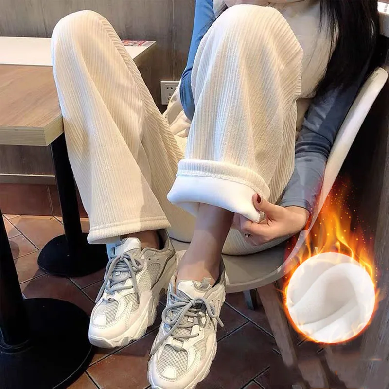 Wide-leg pants Pomen's Winter High waist Straight Vertical Feeling Loose Casual Thickened White Mopping Corduroy pants
Wide-leg pants Pomen's Winter High waist Straight Vertical Feeling Loose Casual Thickened White Mopping Corduroy pants