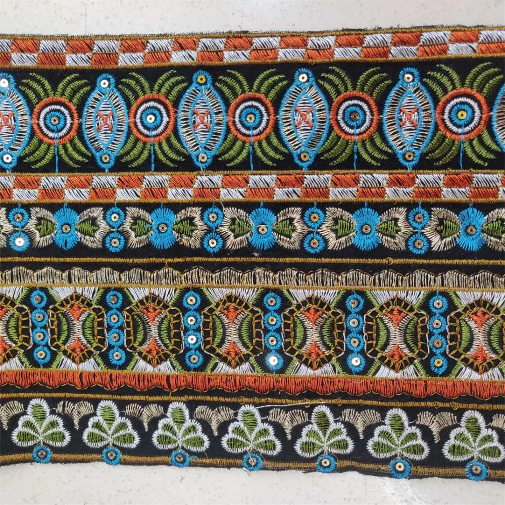 1 yard Ethnic Embroidered Webbing 18cm Indian Mirror Trim DIY Handmade Sewing Net Yarn Ribbons Clothing Decorative Lace Trim
1 yard Ethnic Embroidered Webbing 18cm Indian Mirror Trim DIY Handmade Sewing Net Yarn Ribbons Clothing Decorative Lace Trim