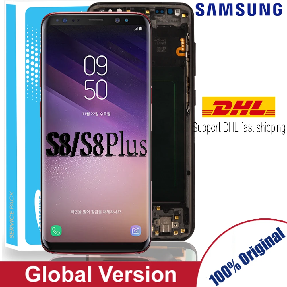 Super AMOLED S8 дисплей с ожоговым тенем для SAMSUNG Galaxy G950 G950F LCD Plus G955 G955F сенсорный экран