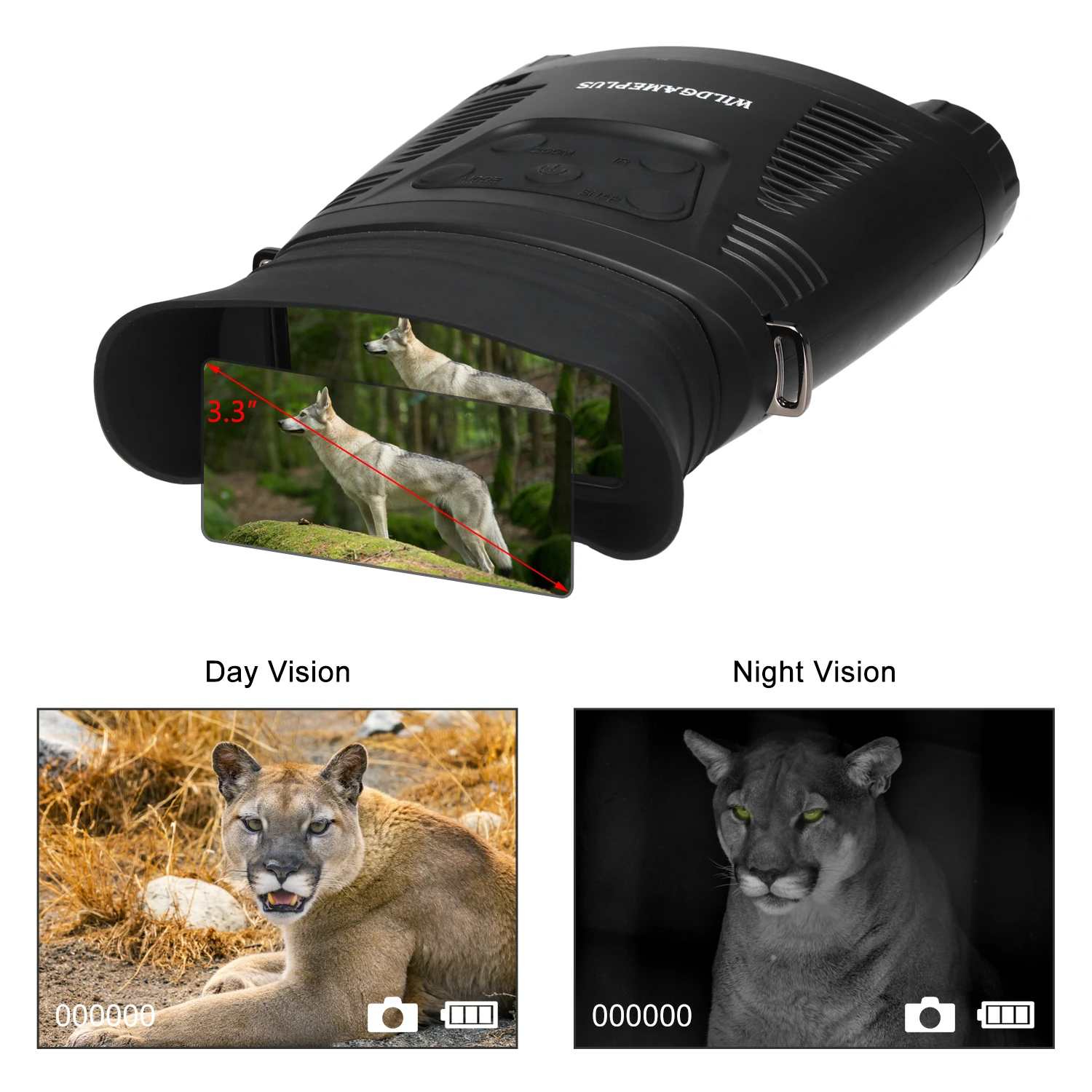 IP65 Water Resistant Night Vision Binoculars 2x Digital Zoom IR Night Vision Scope with 250m Full Dark Distance Camera Video
IP65 Water Resistant Night Vision Binoculars 2x Digital Zoom IR Night Vision Scope with 250m Full Dark Distance Camera Video