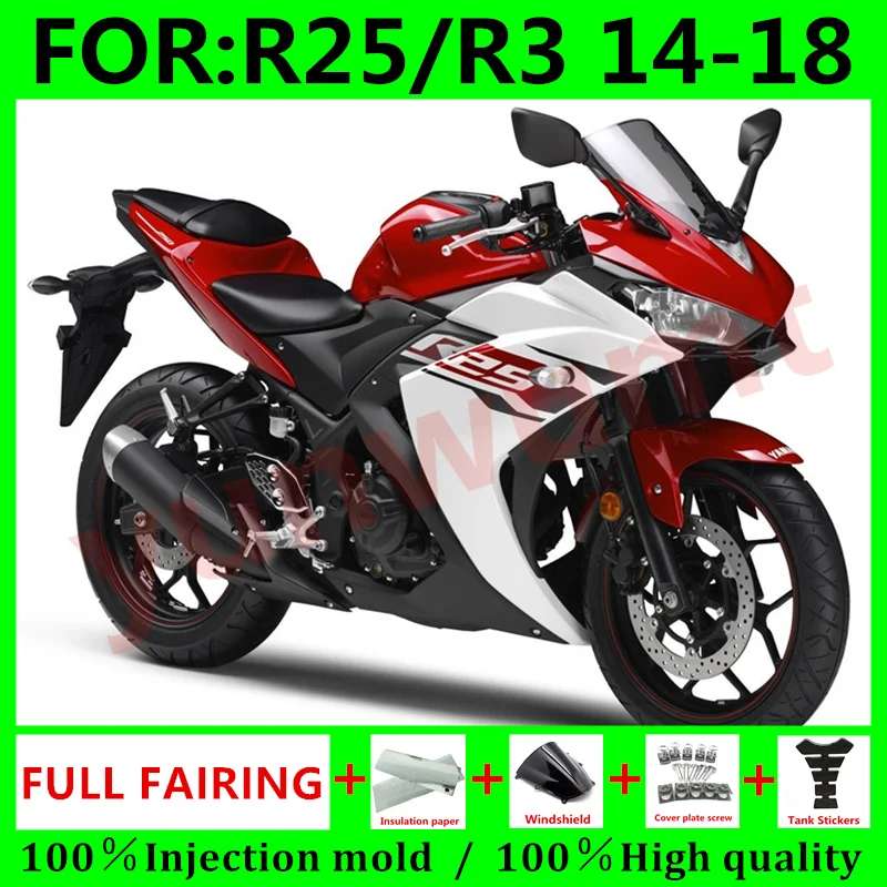 Новый комплект обтекателей для мотоцикла ABS для Yamaha YZF R3 2015 2016 2017 2018 YZF R25 15 16 17 18 обтекатель КУЗОВ красный белый
Новый комплект обтекателей для мотоцикла ABS для Yamaha YZF R3 2015 2016 2017 2018 YZF R25 15 16 17 18 обтекатель КУЗОВ красный белый