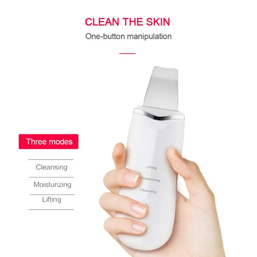 Ultrasonic Skin Scrubber Professional Deep Face Cleaning Scrubber Vibrating Spatula Peeling Skin Care Device Beauty Instrument
Ultrasonic Skin Scrubber Professional Deep Face Cleaning Scrubber Vibrating Spatula Peeling Skin Care Device Beauty Instrument