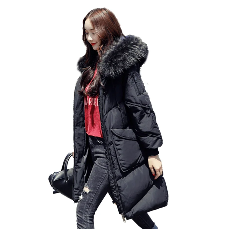 winter newest black hooded duck down jackets winter thickened warm coat fashion Korean loose coat medium long women down jacket 
winter newest black hooded duck down jackets winter thickened warm coat fashion Korean loose coat medium long women down jacket