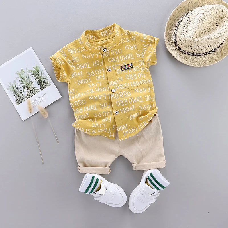 Boys Clothes Baby Summer Letter Shirt Set Print Short Sleeve Shirt + Pants for Infant Toddler Boy 2 PCS Outwear 1 2 3 4 Years
Boys Clothes Baby Summer Letter Shirt Set Print Short Sleeve Shirt + Pants for Infant Toddler Boy 2 PCS Outwear 1 2 3 4 Years