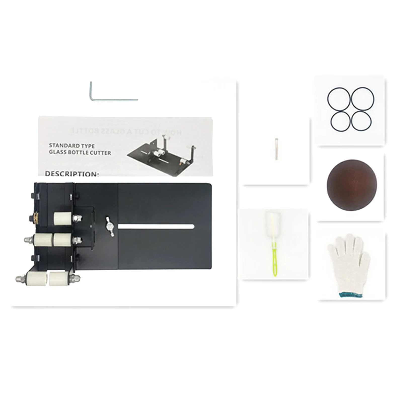 Five Wheels Wear Resistant DIY Recycle Rubber Ring Gloves Glass Bottle Cutter Tool Kit Sandpaper Professional Brush Adjustable
Five Wheels Wear Resistant DIY Recycle Rubber Ring Gloves Glass Bottle Cutter Tool Kit Sandpaper Professional Brush Adjustable