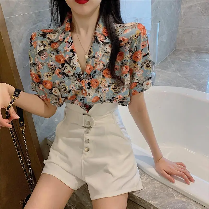 Free Shipping Turn-down Collar Women's Short Sleeve Chiffon Shirt + High Waist Wide Leg White Short Fashion Lady 2 Pieces set
Free Shipping Turn-down Collar Women's Short Sleeve Chiffon Shirt + High Waist Wide Leg White Short Fashion Lady 2 Pieces set