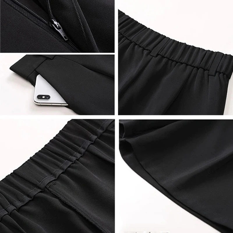 Summer Casual Solid Woman's Suit Shorts High Waist Ladies Short Pants Loose Wide Leg Trousers with Pockets and Zipper for Female
Summer Casual Solid Woman's Suit Shorts High Waist Ladies Short Pants Loose Wide Leg Trousers with Pockets and Zipper for Female