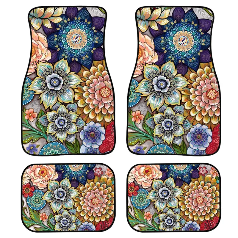 Upetstory Boho Floral Print Car Floor Mats Front & Rear Floor Pad Universal Fit Auto Carpet Foot Mats Set of 4 for Women Girls
Upetstory Boho Floral Print Car Floor Mats Front & Rear Floor Pad Universal Fit Auto Carpet Foot Mats Set of 4 for Women Girls