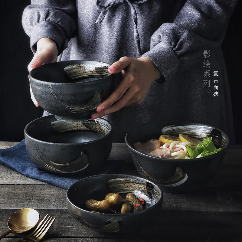 Rhe tigela de cerâmica japonesa para arroz, tigela de sopa de macarrão, restaurante, cozinha, talheres para decoração de casa
Rhe tigela de cerâmica japonesa para arroz, tigela de sopa de macarrão, restaurante, cozinha, talheres para decoração de casa