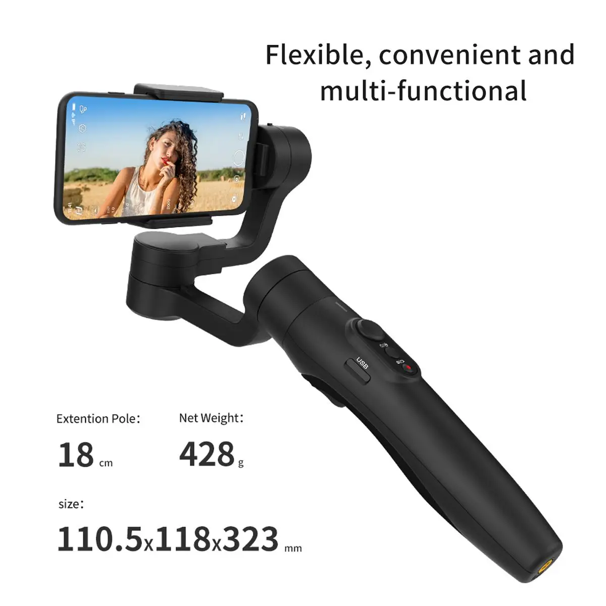 FeiyuTech Vimble 2S Handheld Smartphone Gimbal Tripod Stabilizer Selfie Stick with 180mm Pole for iPhone X 8 for Samsung XIAOMI
FeiyuTech Vimble 2S Handheld Smartphone Gimbal Tripod Stabilizer Selfie Stick with 180mm Pole for iPhone X 8 for Samsung XIAOMI
