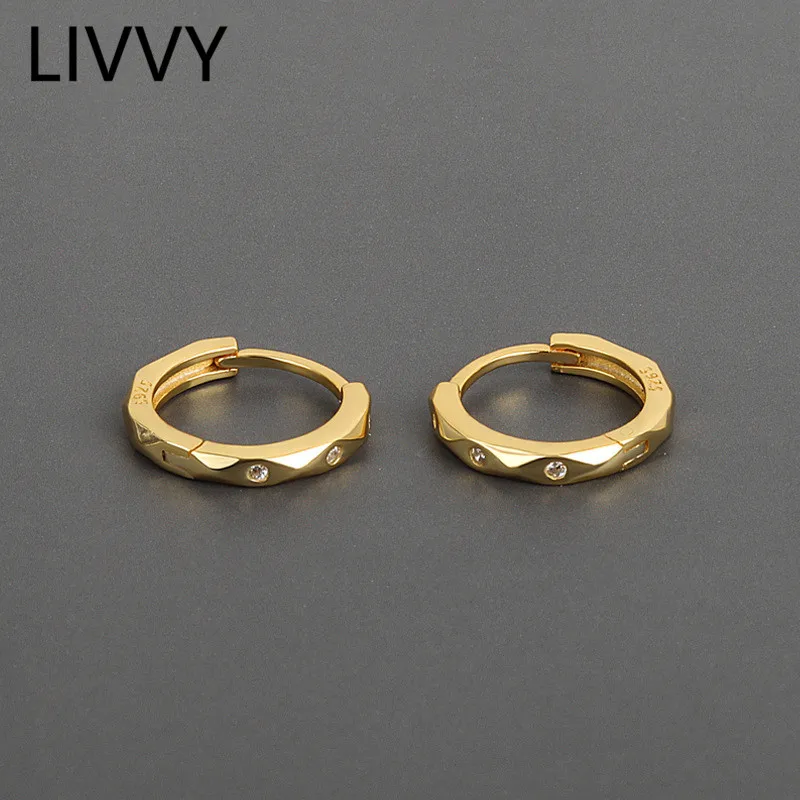 LIVVY Silver Color Korean Style Zircon Round Small Earrings for Women High-Quality Exquisite Elegant Jewlery
LIVVY Silver Color Korean Style Zircon Round Small Earrings for Women High-Quality Exquisite Elegant Jewlery