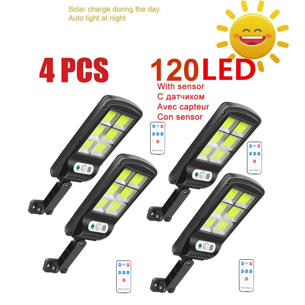 4pcs tabular oblong 100 LED Solar Lights Outdoor Sunlight Waterproof PIR Motion Sensor Street solar lamps For Garden Decoration
4pcs tabular oblong 100 LED Solar Lights Outdoor Sunlight Waterproof PIR Motion Sensor Street solar lamps For Garden Decoration